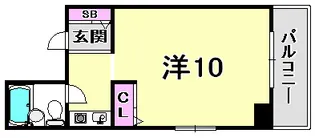 兵庫県神戸市中央区生田町1丁目【マンション】の間取り