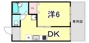 前田ハイツ神祇官【1階】の間取り