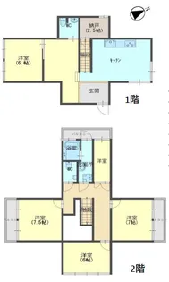 兵庫県西宮市仁川百合野町【一戸建】の間取り