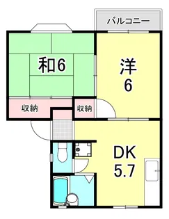 ラフォーレハタⅠ【2階】の間取り