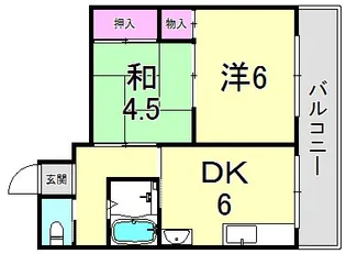 兵庫県西宮市瓦林町【マンション】の間取り