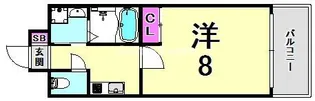 兵庫県神戸市兵庫区大開通6丁目【マンション】の間取り