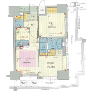 大阪府大阪市浪速区幸町3丁目【マンション】の間取り