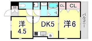 兵庫県西宮市北名次町【アパート】の間取り