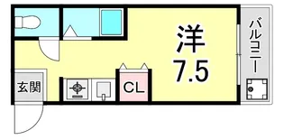兵庫県西宮市甲東園1丁目【マンション】の間取り