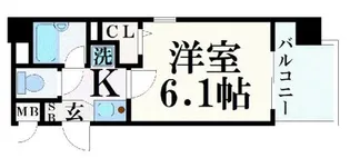 エスリード三宮フラワーロード【9階】の間取り