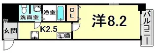 ダイドーメゾン神戸元町【12階】の間取り