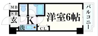 エスリード三宮フラワーロード【3階】の間取り