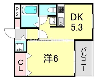 兵庫県神戸市兵庫区松本通4丁目【マンション】の間取り