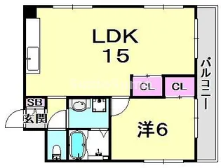 兵庫県西宮市甲子園口3丁目【マンション】の間取り