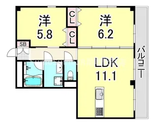兵庫県尼崎市南武庫之荘6丁目【アパート】の間取り