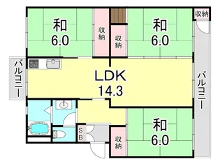 兵庫県神戸市須磨区一ノ谷町1丁目【マンション】の間取り