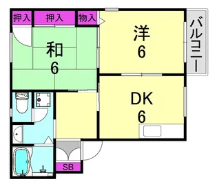 クリアスカイ8 B棟【2階】の間取り
