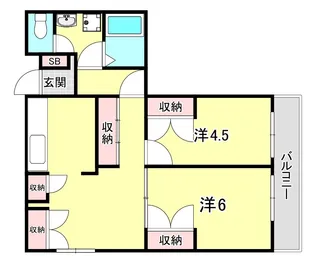 兵庫県神戸市兵庫区矢部町【マンション】の間取り