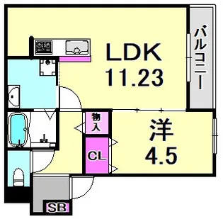 兵庫県西宮市宮西町【アパート】の間取り