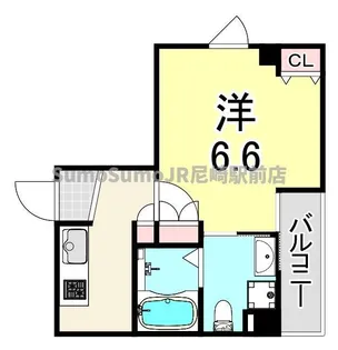 大阪府大阪市西淀川区柏里3丁目【マンション】の間取り