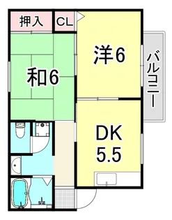 ラフォーレ武庫川【1階】の間取り
