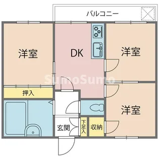 ドルフ西岡本【5階】の間取り