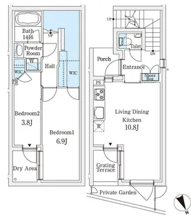 AGRATIO TERRACE 恵比寿の間取り