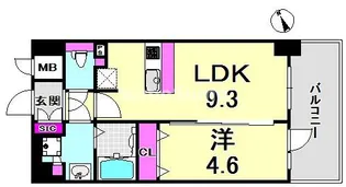 兵庫県神戸市兵庫区西出町2丁目【マンション】の間取り