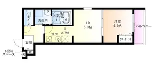 兵庫県西宮市川西町【アパート】の間取り