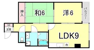 シャルマン王子公園Ⅰ【5階】の間取り