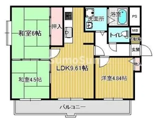 ベルレーブ本山【3階】の間取り