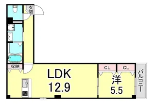 兵庫県神戸市東灘区深江南町2丁目【マンション】の間取り