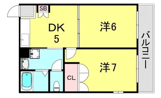 兵庫県神戸市兵庫区矢部町【アパート】の間取り