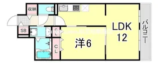 兵庫県尼崎市大西町3丁目【アパート】の間取り