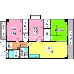 メールコート9【4階】の間取り