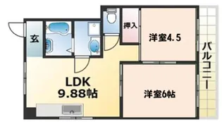 兵庫県神戸市長田区梅ケ香町1丁目【マンション】の間取り