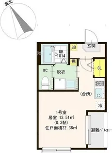 ハーモニーテラス姫島6【1階】の間取り