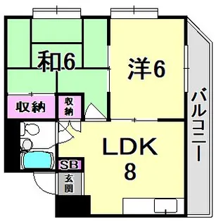 兵庫県西宮市松原町【マンション】の間取り