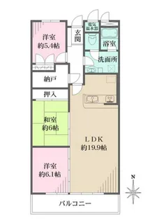 兵庫県芦屋市楠町【マンション】の間取り
