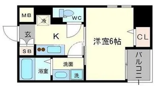 大阪府大阪市浪速区幸町1丁目【マンション】の間取り