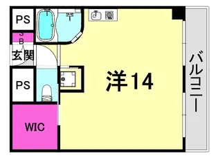 ピュアハウス甲子園口【5階】の間取り