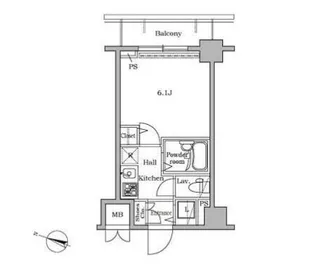レジディア広尾Ⅱ【6階】の間取り
