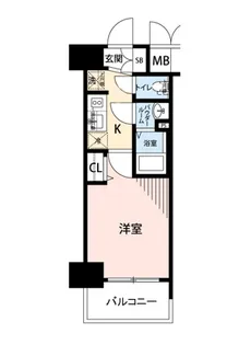 プレサンス神戸キュリオ【14階】の間取り