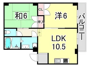 ヴィラ甑岩【1階】の間取り