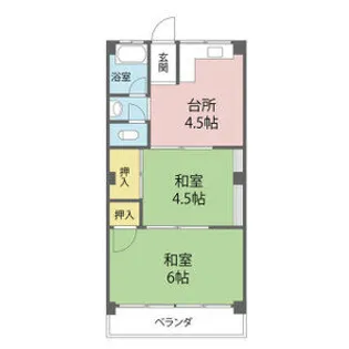 六甲台マンション【3階】の間取り