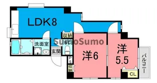 イースト御影【3階】の間取り