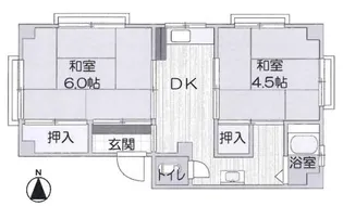 兵庫県芦屋市大原町【マンション】の間取り