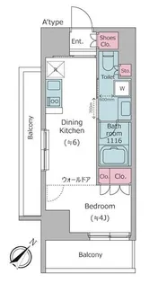 レジディア都立大【5階】の間取り