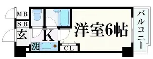エスリード三宮フラワーロード【13階】の間取り