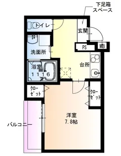 フジパレス西宮甲陽園【3階】の間取り