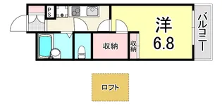 レオパレスあまがさき駅近【4階】の間取り