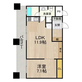 大阪府大阪市西区京町堀1丁目【マンション】の間取り