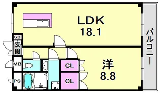 兵庫県西宮市松下町【マンション】の間取り