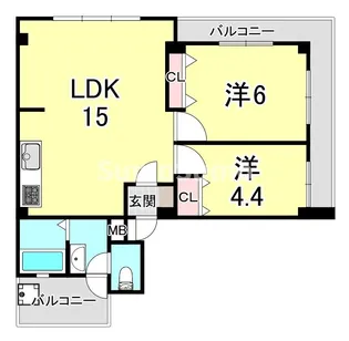 湊川Hビル【2階】の間取り